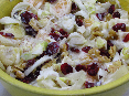 Salade van rauwe witlof met cranberries en walnoot