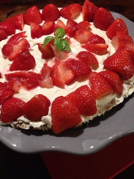Cheesecake met aardbeien